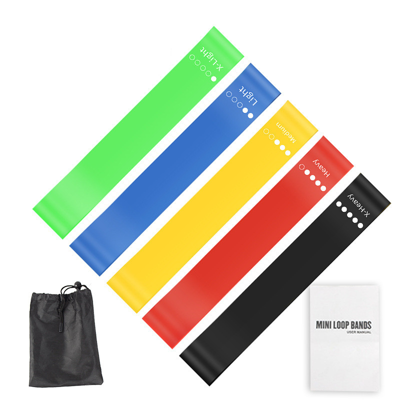 Home Gym Yoga Storage - 5 Buah Set Tali Resistensi TPE