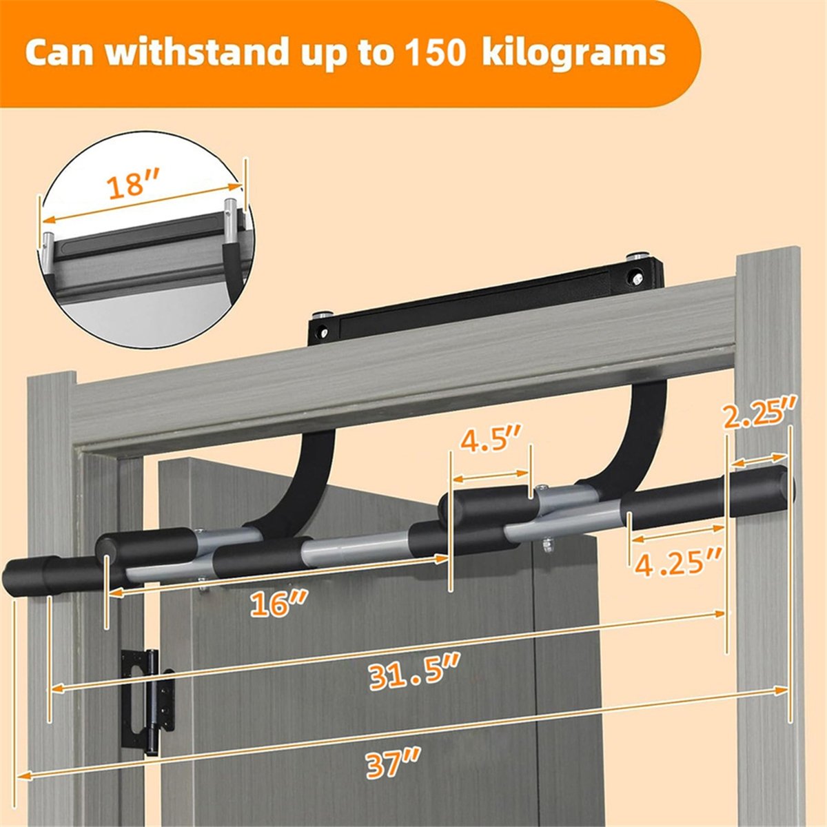 ABST Wall Mounted Pull Up Bar  - Home Gym Wall Mounted ulasan dan harga