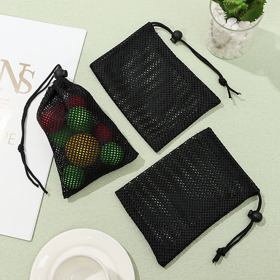 12 buah Tas Serut Jaring Hitam - Home Gym Yoga Storage ulasan dan harga