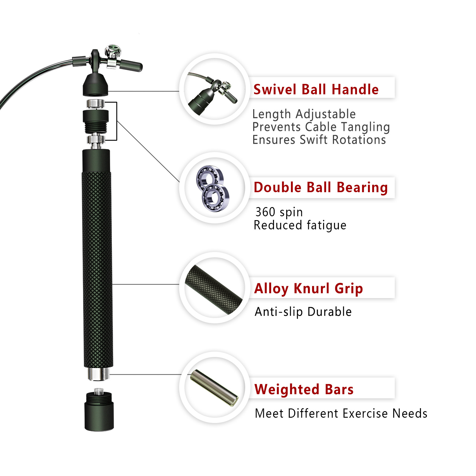 Tali olahraga kebugaran gym ta - Jump Rope Bearing ulasan dan harga