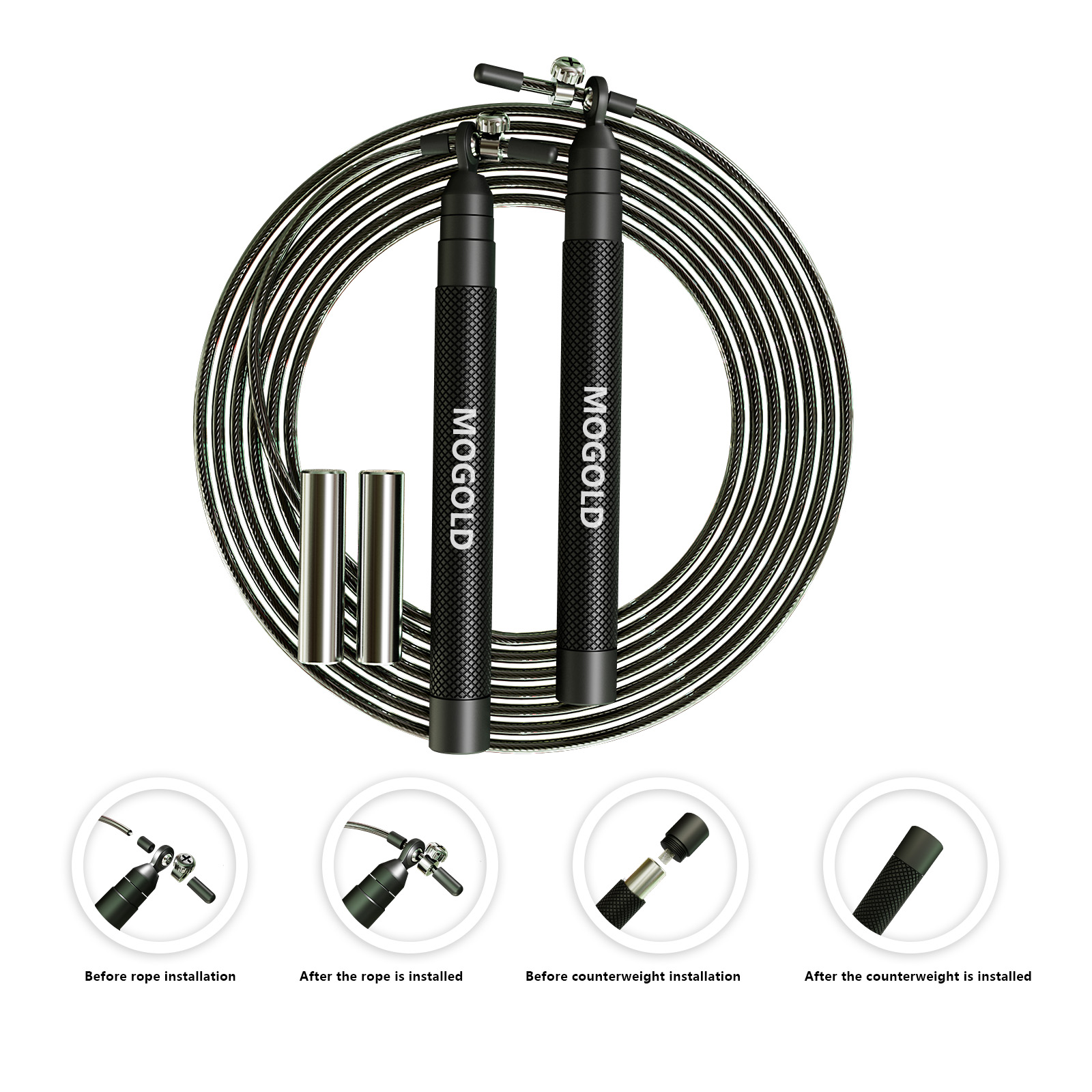 Tali olahraga kebugaran gym ta - Jump Rope Bearing ulasan dan harga