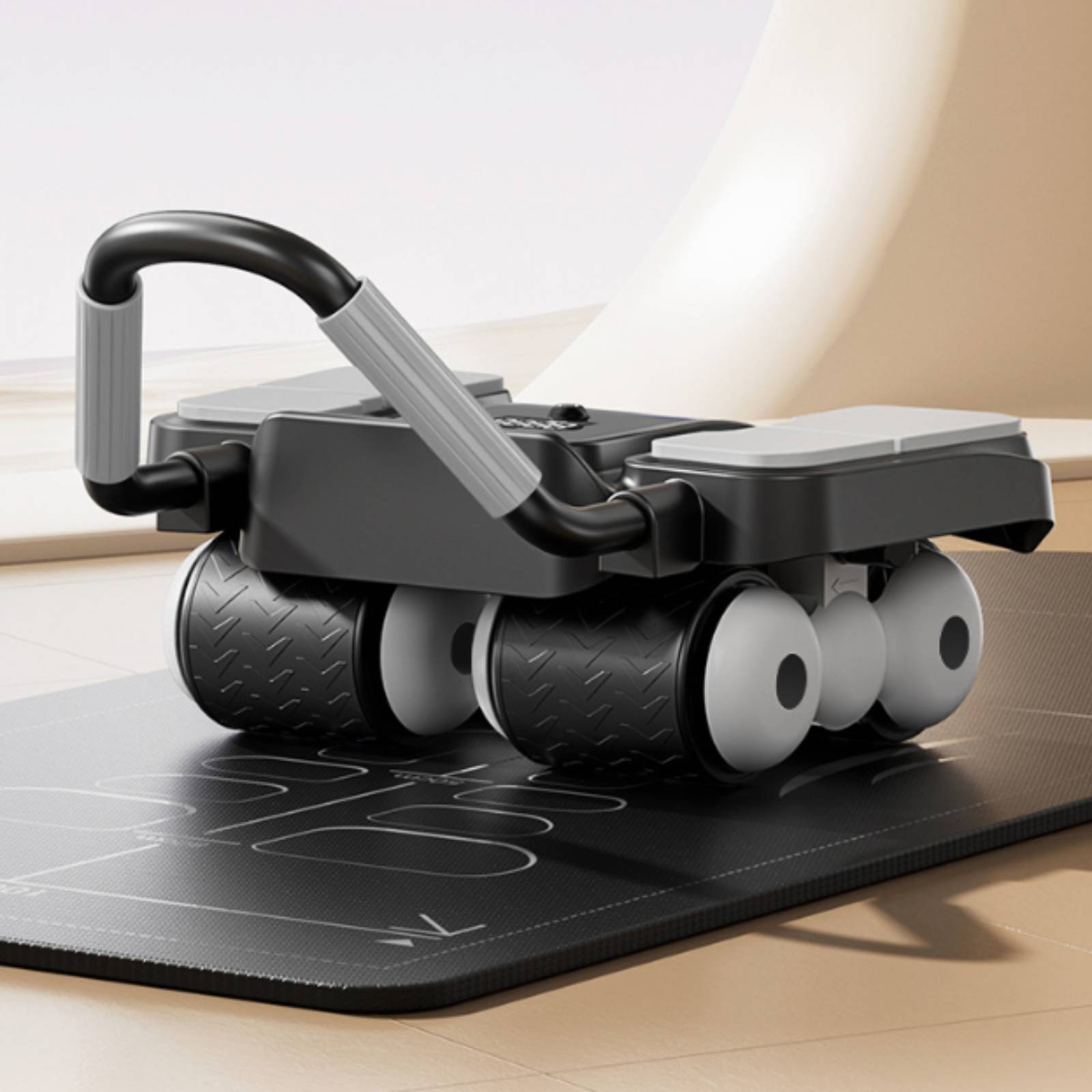 Roller Perut Empat Roda dengan - Home Gym Second ulasan dan harga