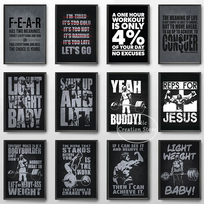 Poster kutipan inspirasional G - Home Gym Icon ulasan dan harga