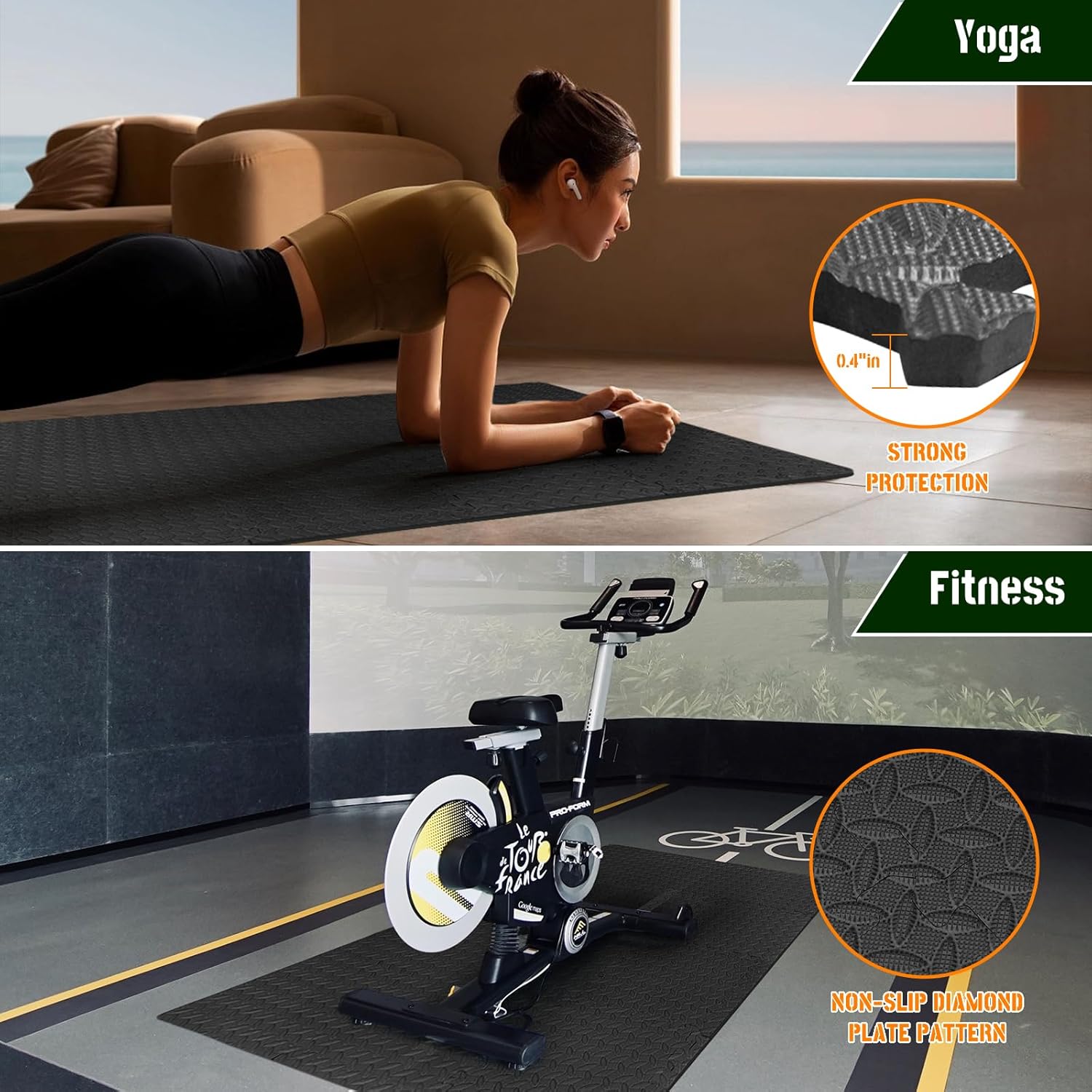 Matras Lantai Senam Busa EVA 6 - Home Gym Yoga Mat ulasan dan harga
